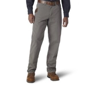 NWT Wrangler Workwear Ripstop Canvas Carpenter Cargo Pants Slate Gray 30x32